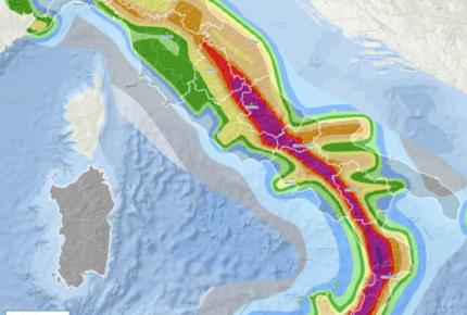mappatura del rischio sismico in italia